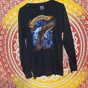 Harley Davidson Long Sleeve Shirt Size M 3D EMBLEM